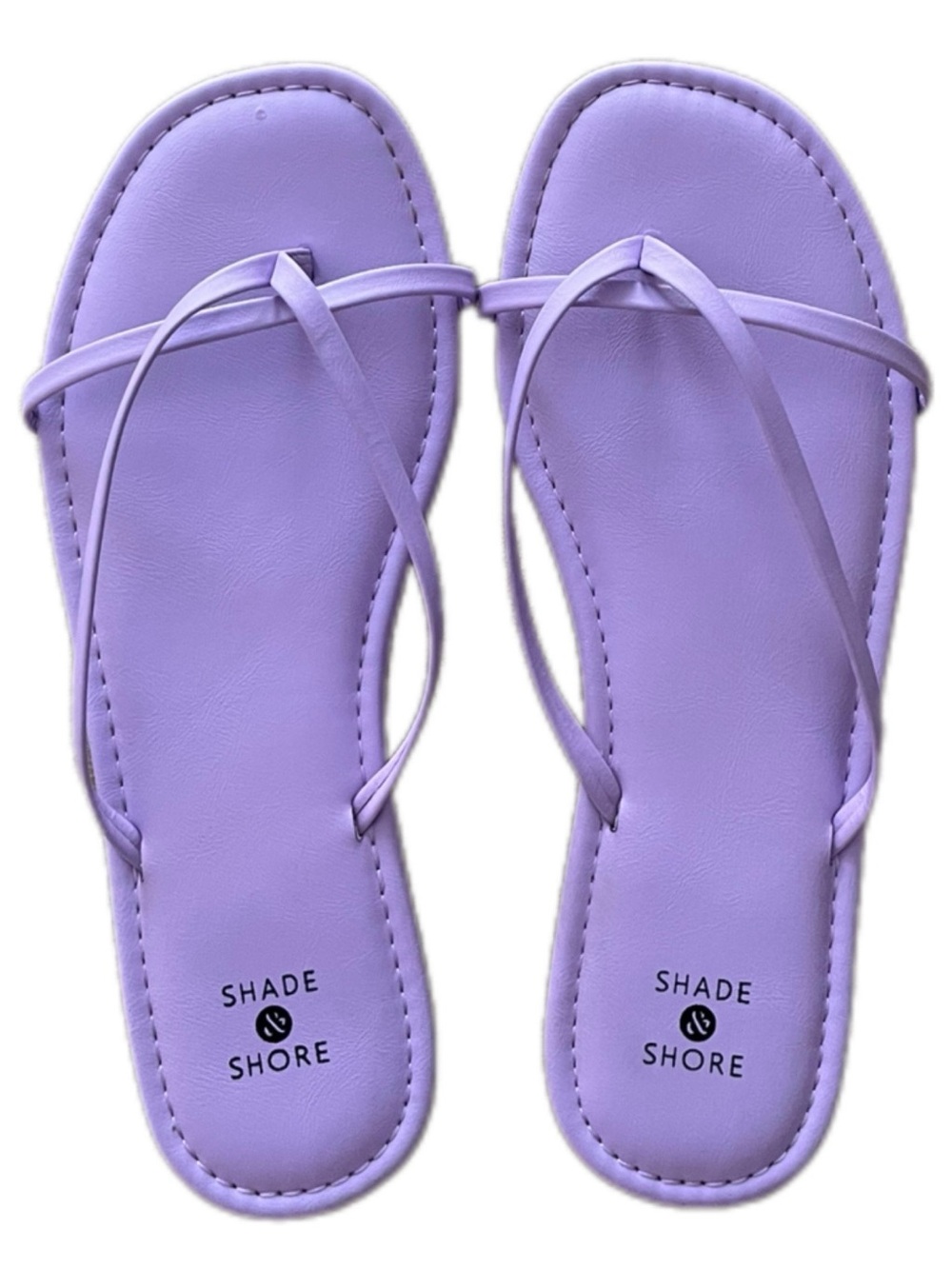 Shade & Shore Lilac Minimal Strappy Sandals for Women - 7